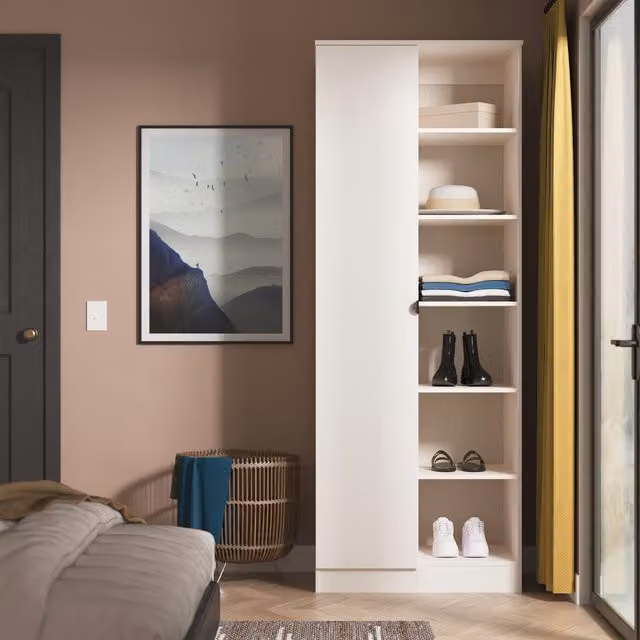 Bora Ready Assembled Tall 2 Door 1 Drawer Robe in Kashmir Matt