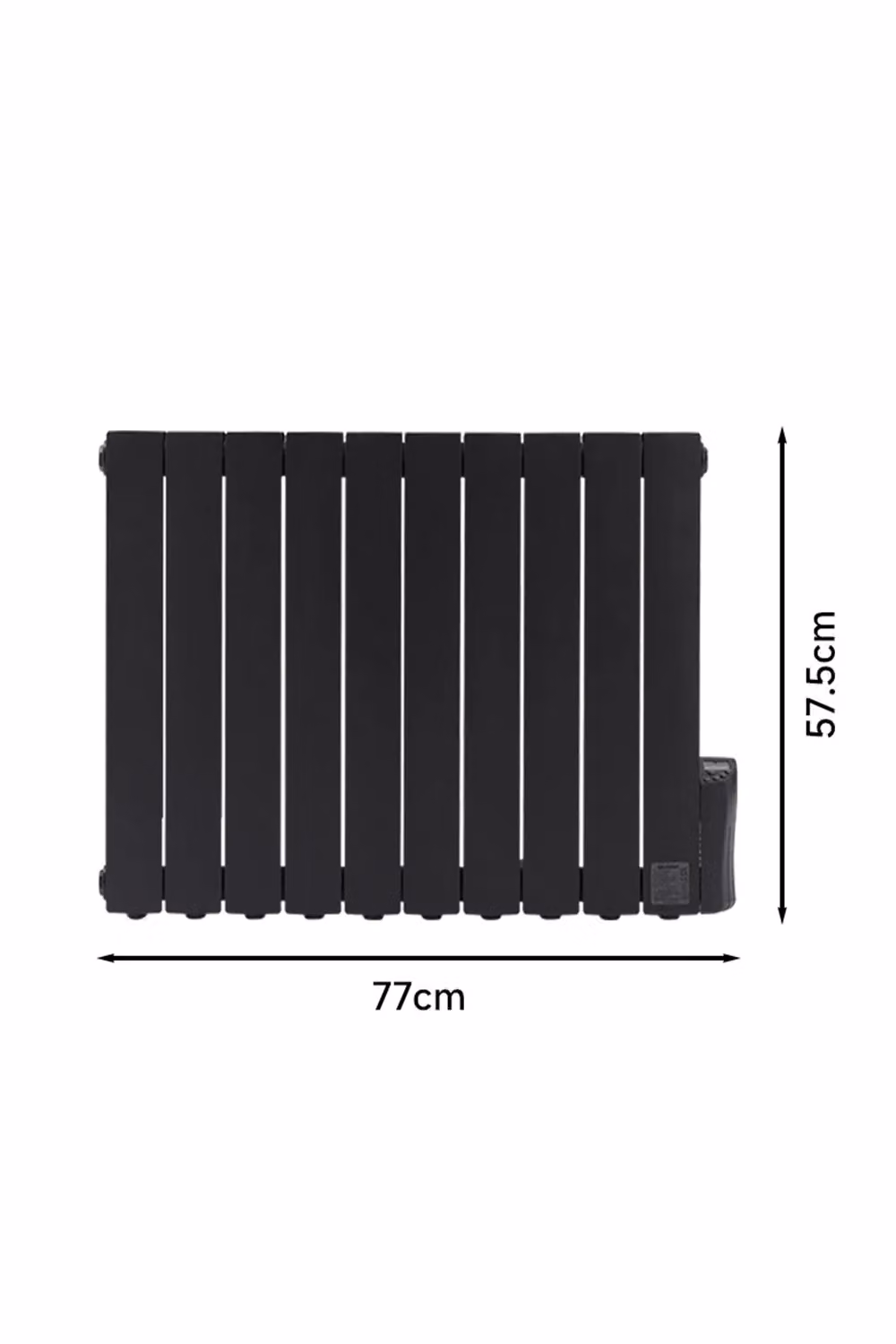 Living and Home 1500W Pianoforte Wall Mounted Heating Radiator with LED Screen and Timer, Black – 2