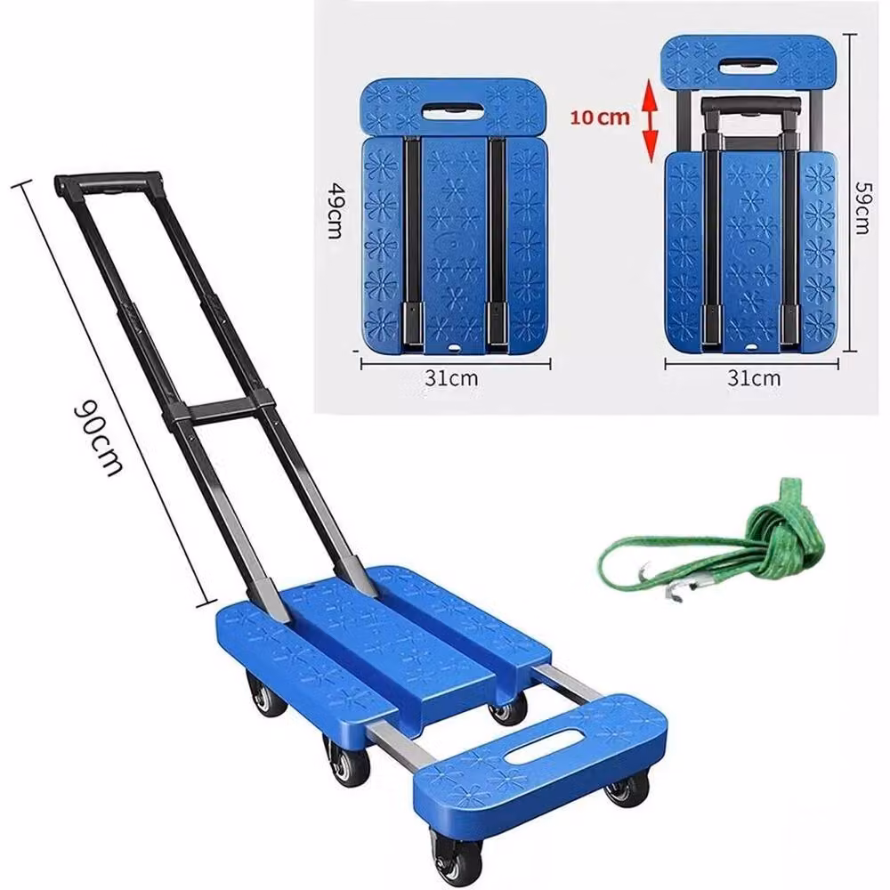 KORVIXA Heavy Duty 270kg Folding Hand Truck, Blue, W: 52 cm, H: 1000 cm – 2