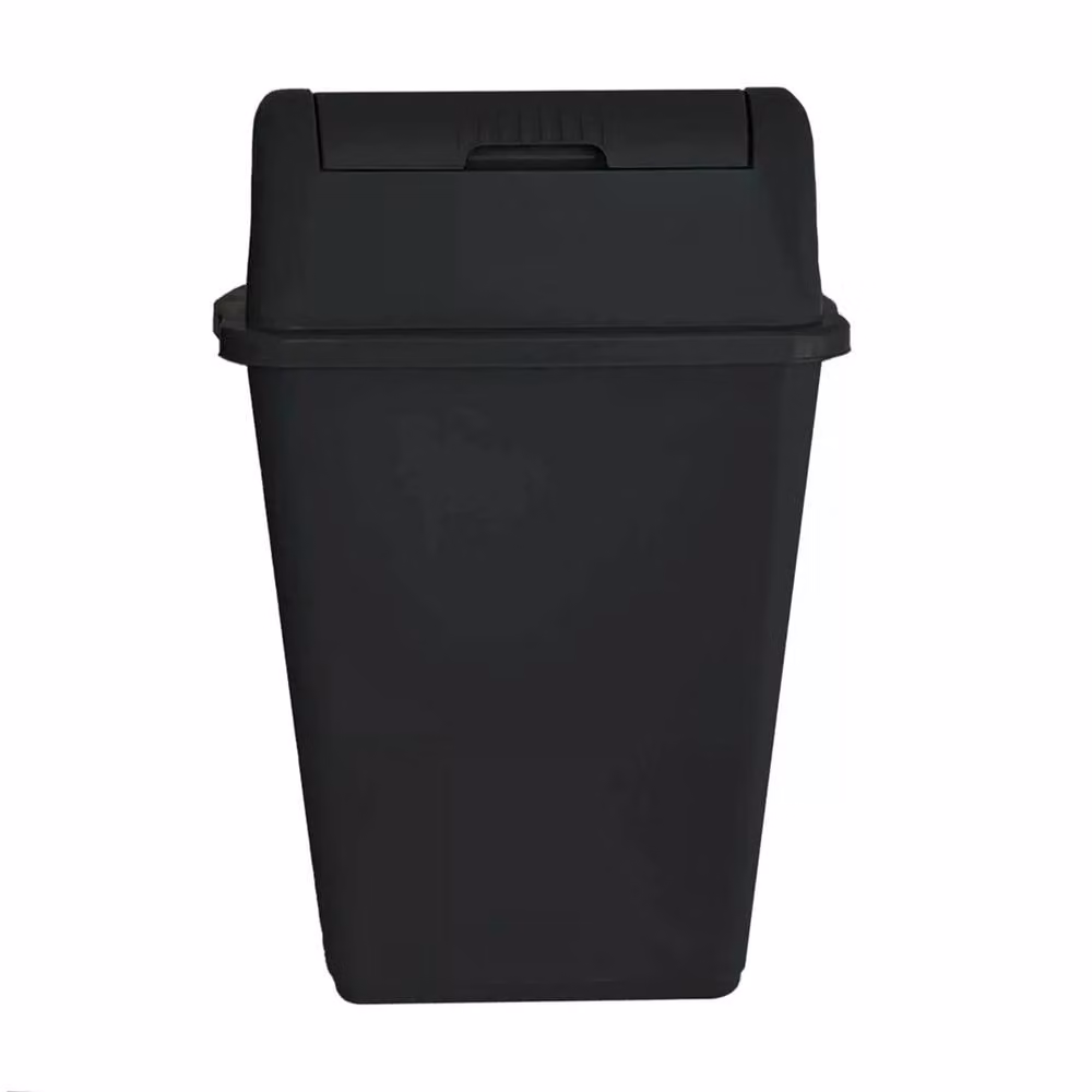 SPETLEK 60L Black Plastic Kitchen Swing Bin with Flip Top Lid – 2