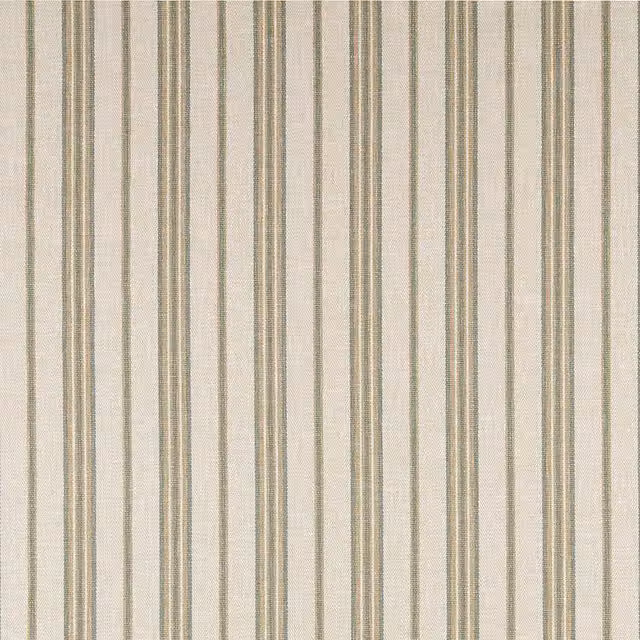 Terrys Marseilles Modern Striped Woven Cotton Fabric in Green, Blue and Beige