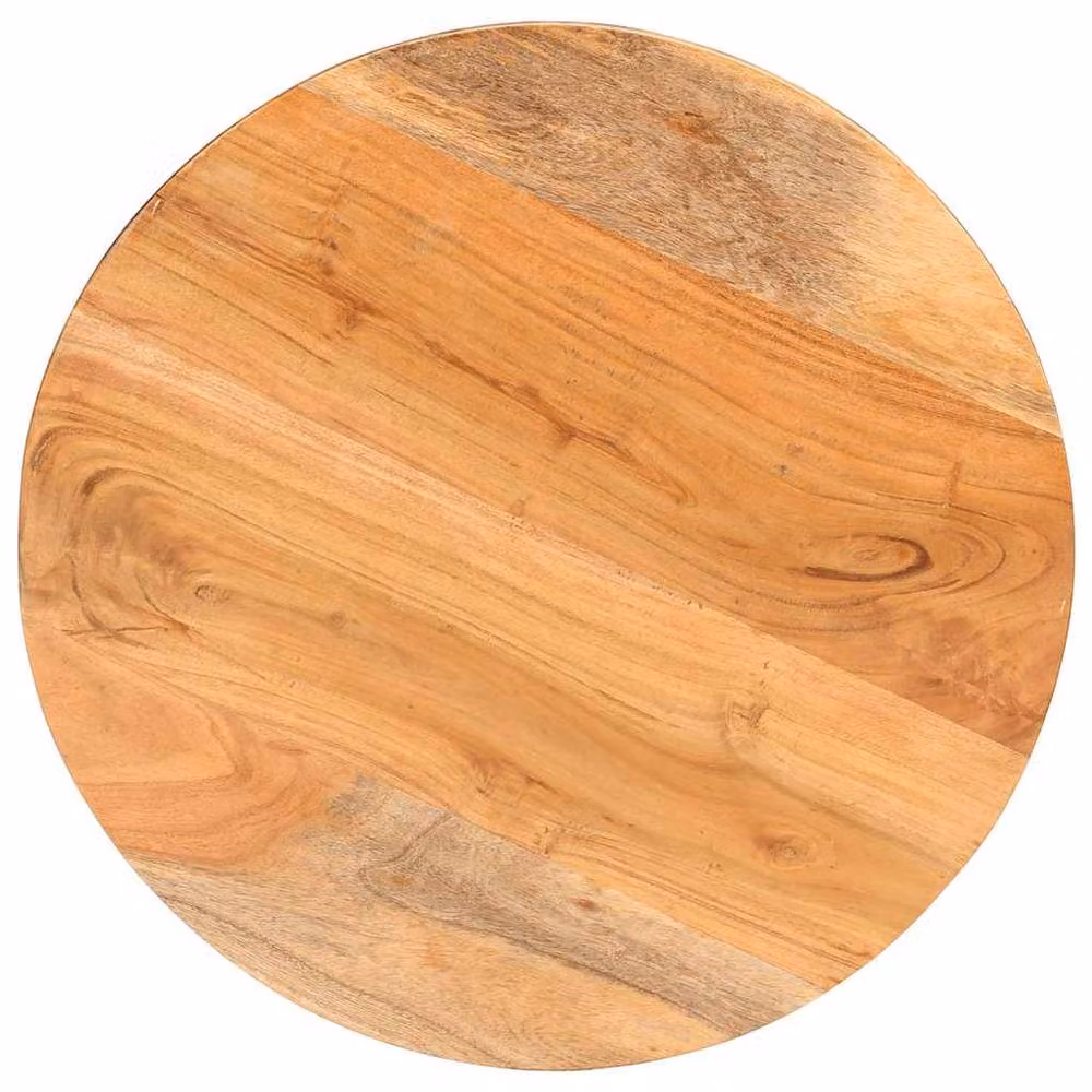 Berkfield Home Round Solid Acacia Wood Coffee Table in Brown, Diameter: 68 cm, Height: 43 cm – 6