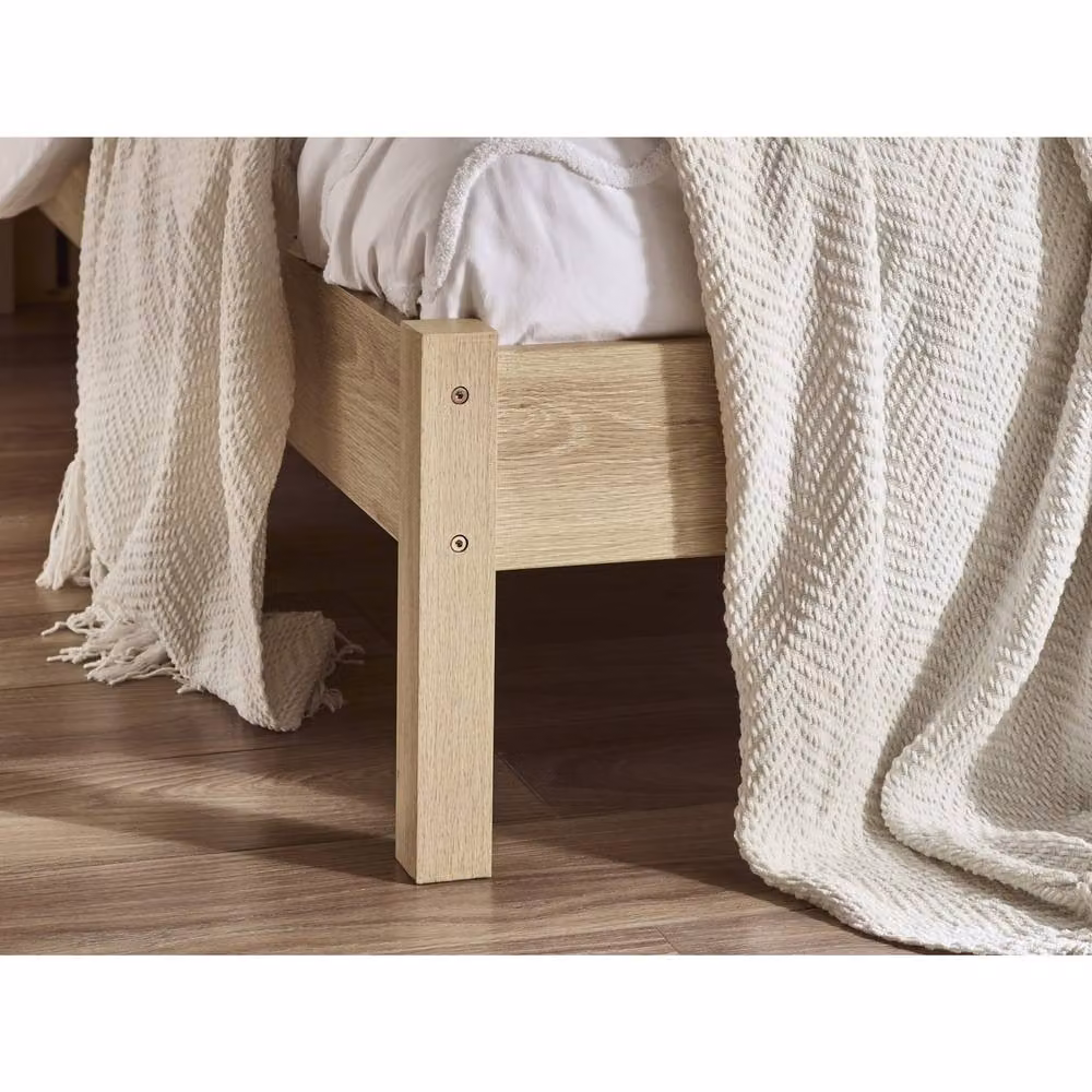 Cheshire Zinc Double Rattan Bed in Brown Oak – 4