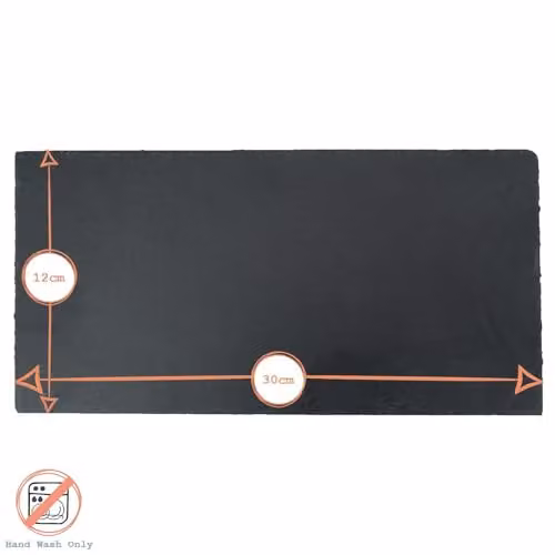 Argon Tableware Rectangle Slate Dinner Plate, Grey, W: 29 cm, D: 12 cm – 4