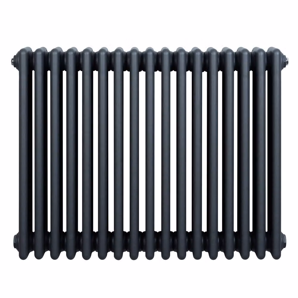 Monstershop Traditional 4 Column Steel Radiator in Anthracite Grey, W: 60.0 cm, H: 78.5 cm – 2