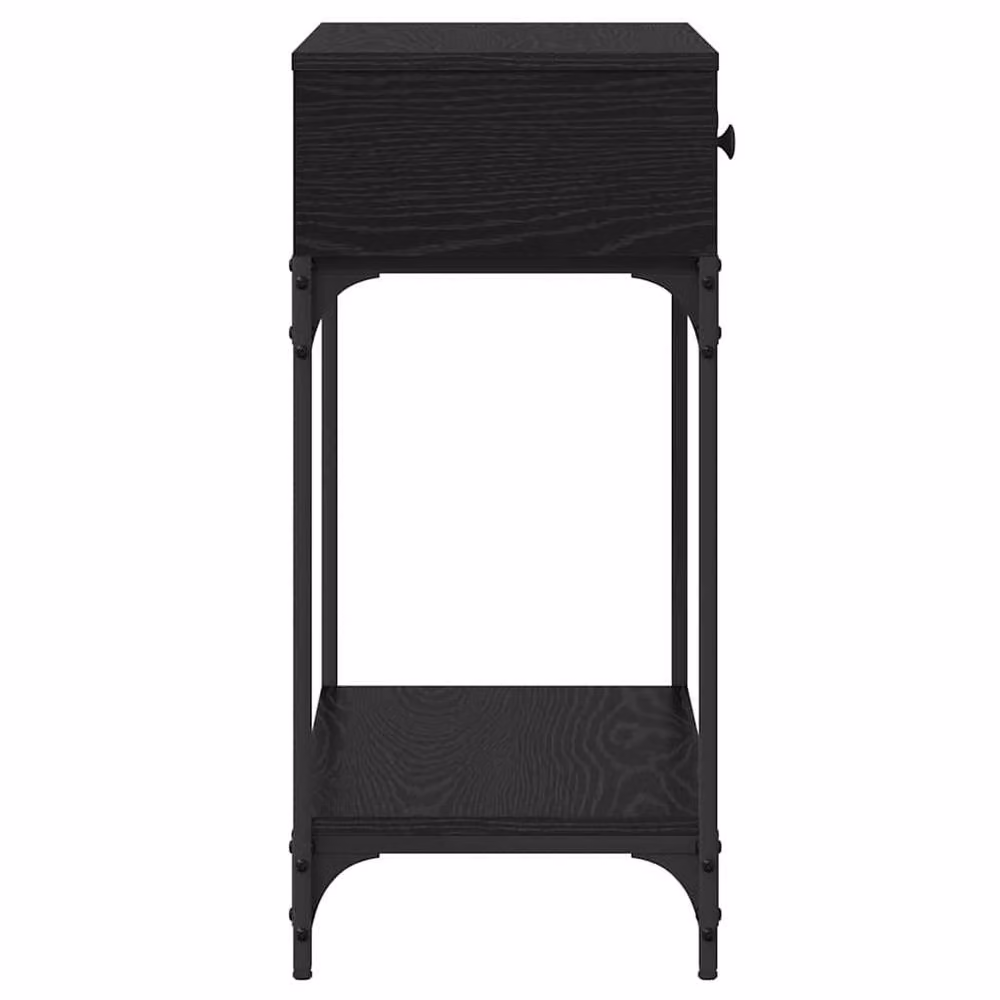 Berkfield Home Black Oak Console Table, W/D/H: 75 x 34.5 x 75 cm – 5