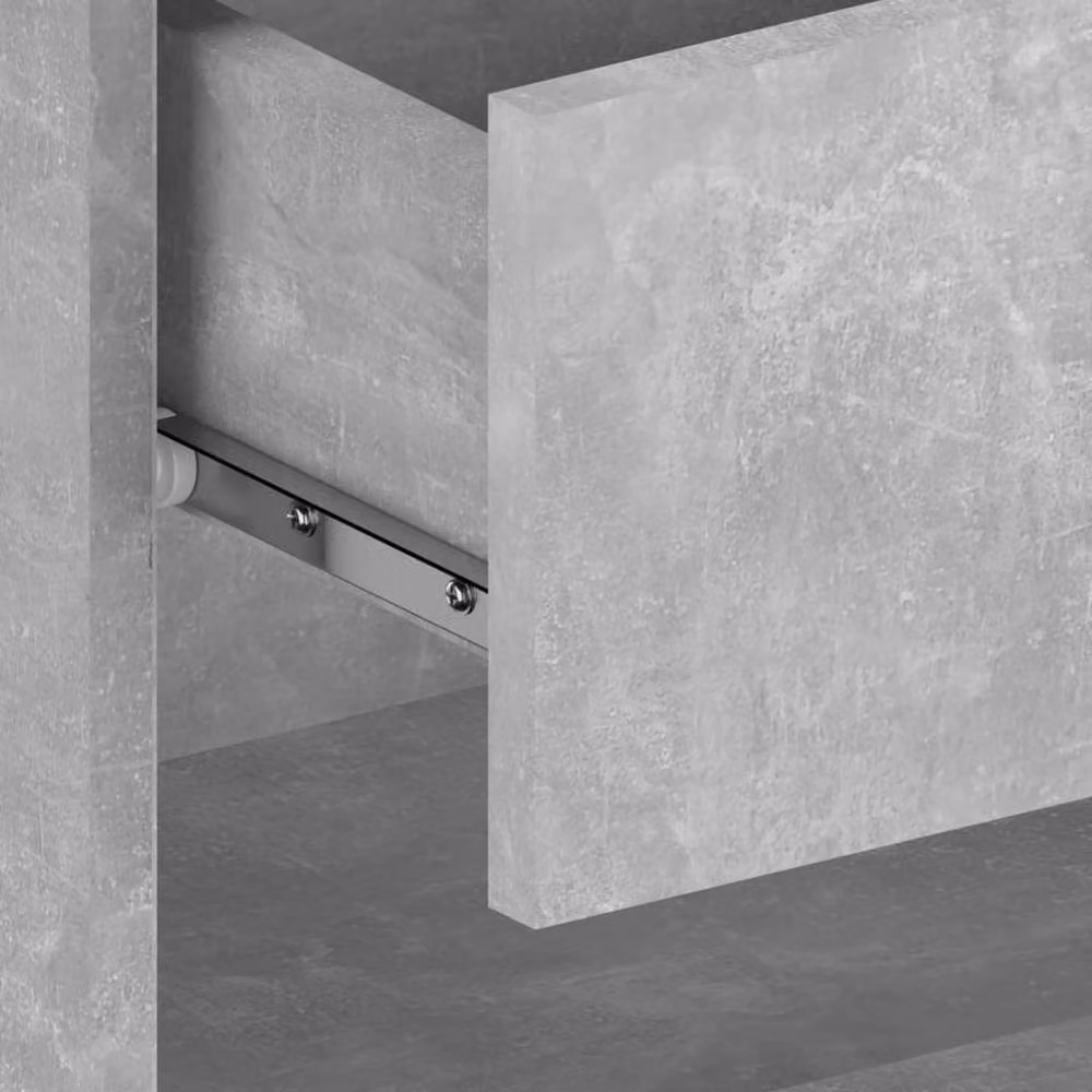 Berkfield Home Wall-mounted Bedside Cabinet in Concrete Grey, W/D/H: 46 x 29.5 x 30 cm – 4
