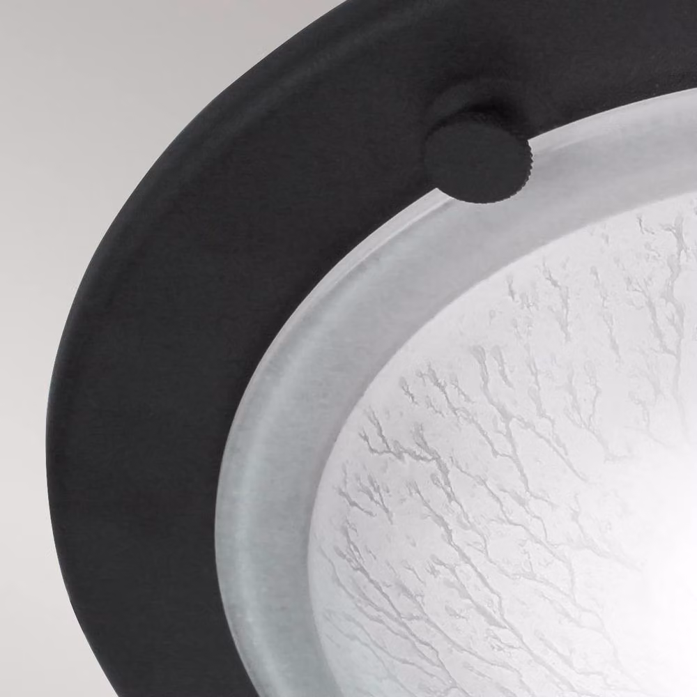 Netlighting Berwick Modern Round Flush Ceiling Light in Black – 2