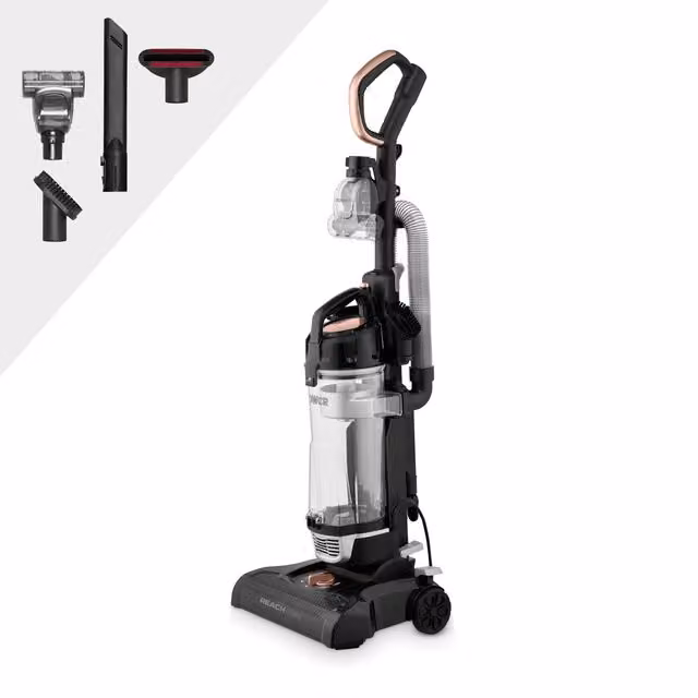 Towers Bagless Upright Pet Vacuum with 4L Dust Bin and Washable Filter, Black