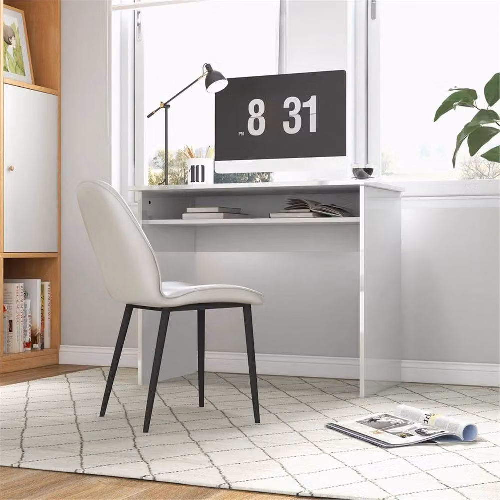 Nordara White Modern Computer Desk for Home Office, W/D/H: 90 x 50 x 74 cm – 3