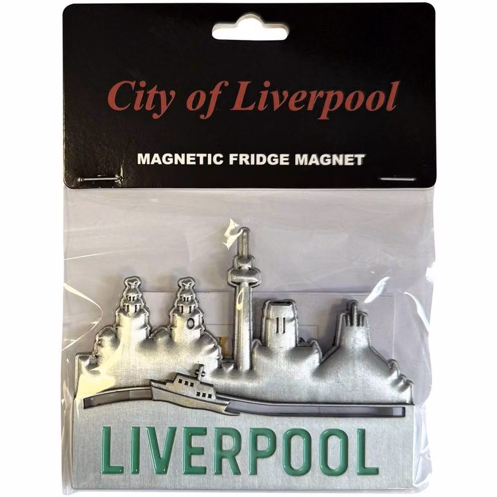 Rock Off City of Liverpool Skyline Metal Fridge Magnet in Silver – 2
