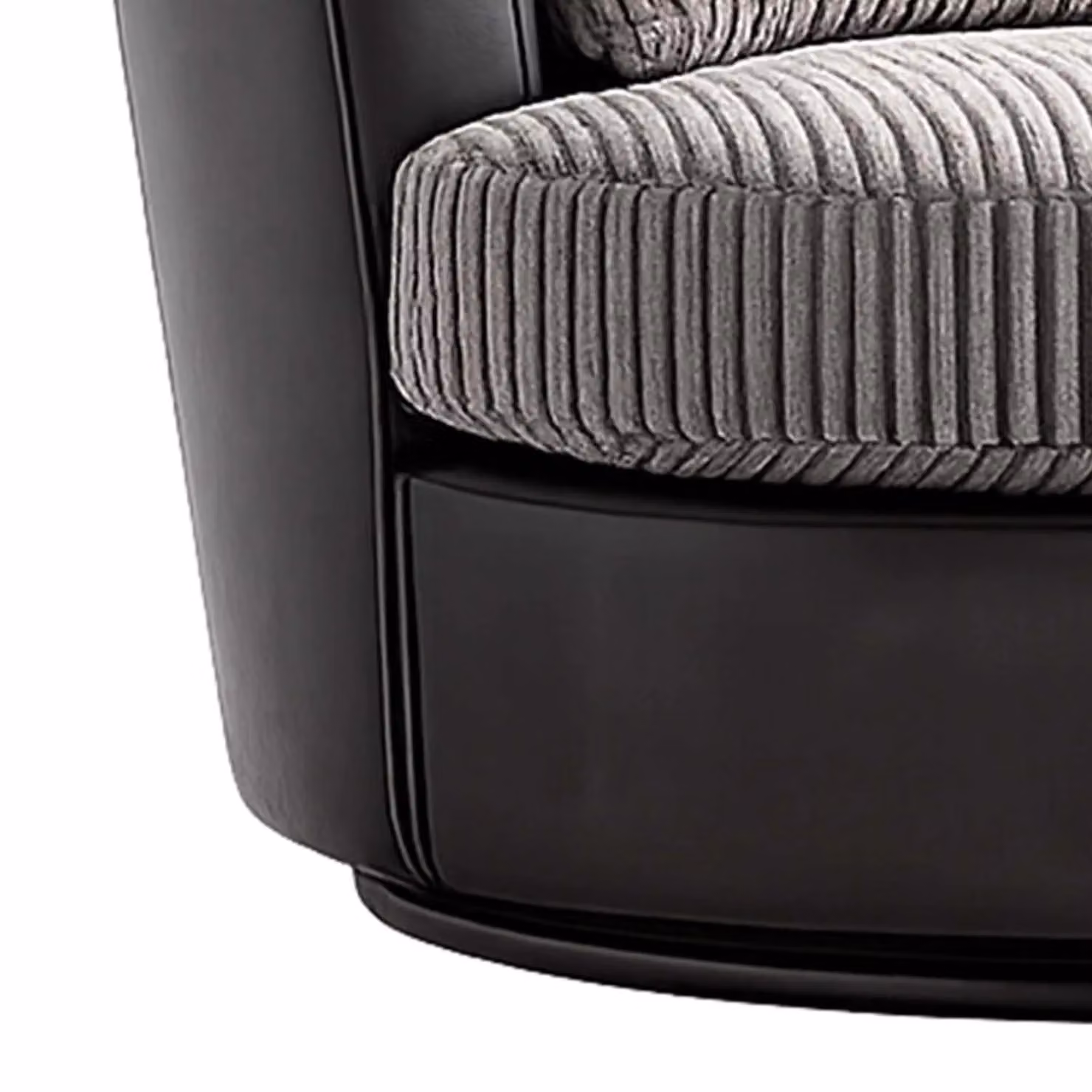 Furnishings For Less UK Luxor Jumbo Cord Fabric Single Seater 360 Degree Swivel Tub Chair in Grey, W/D/H: 80 x 105 x 110 cm – 3