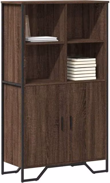 Berkfield Home Classic Highboard in Brown Oak, W/D/H: 79.5 x 35.5 x 137.5 cm