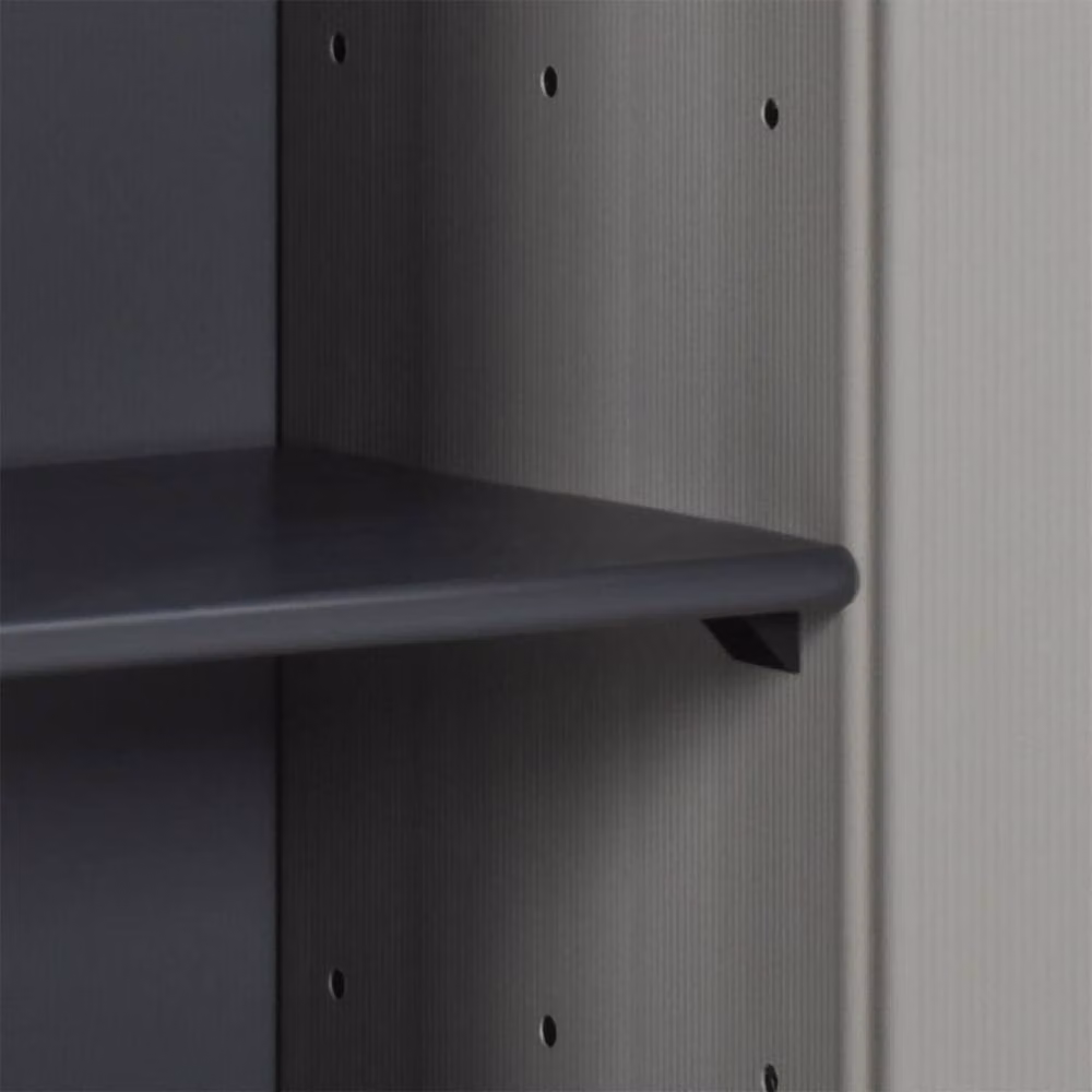 Berkfield Home Garden Storage Cabinet with 1 Internal Shelf, Grey and Black, W/D/H: 35 x 40 x 85 cm – 3