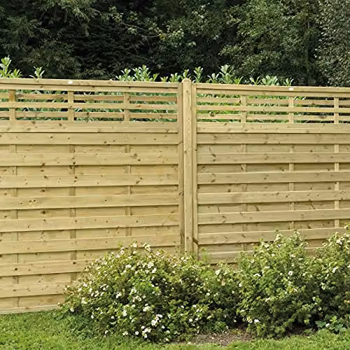 Forest Garden Kyoto Decorative Fence Panel, Pressure Treated Wood, Brown, Pack of 3, W/H: 180 x 180 cm – 3