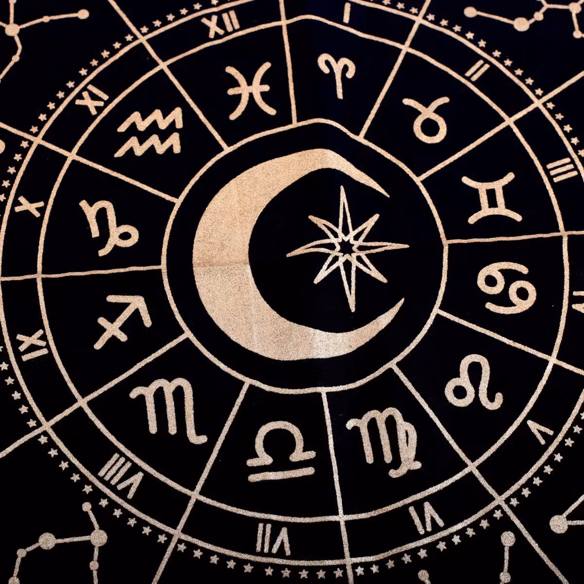 Something Different Astrology Wheel Altar Cloth in Black – 3