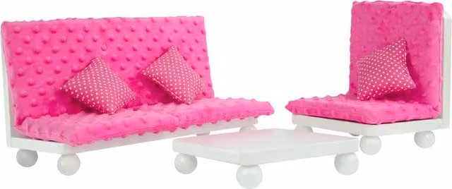 Olivia's Little World Little Princess 18 inch Doll Pink and White Lounge Seating Set