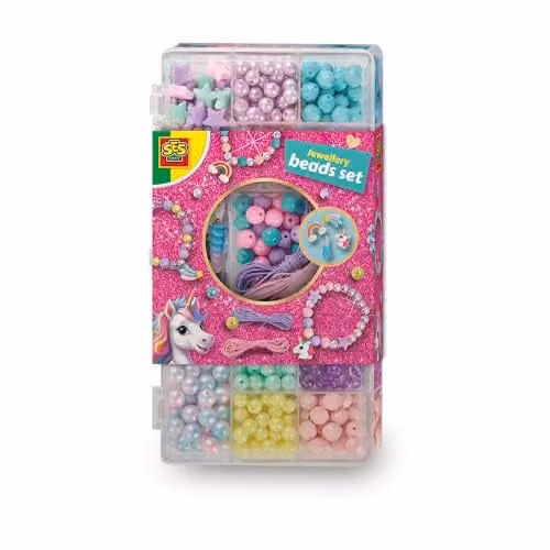 SES Creative Unicorn Jewelry Bead Set in Pink and Multicolour
