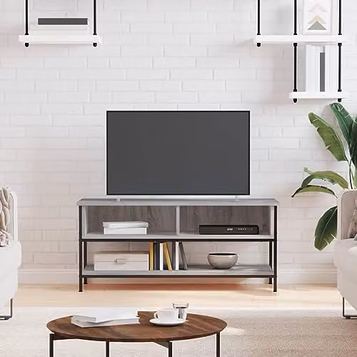 vidaXL TV Cabinet in Grey Sonoma, W/D/H: 100 x 35 x 45 cm – 2