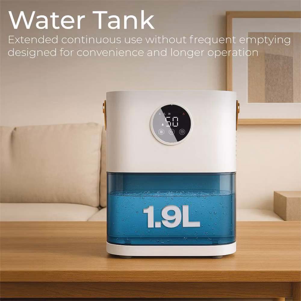 Prem-i-Air Smart Dehumidifier with 1.9L Tank, White – 3