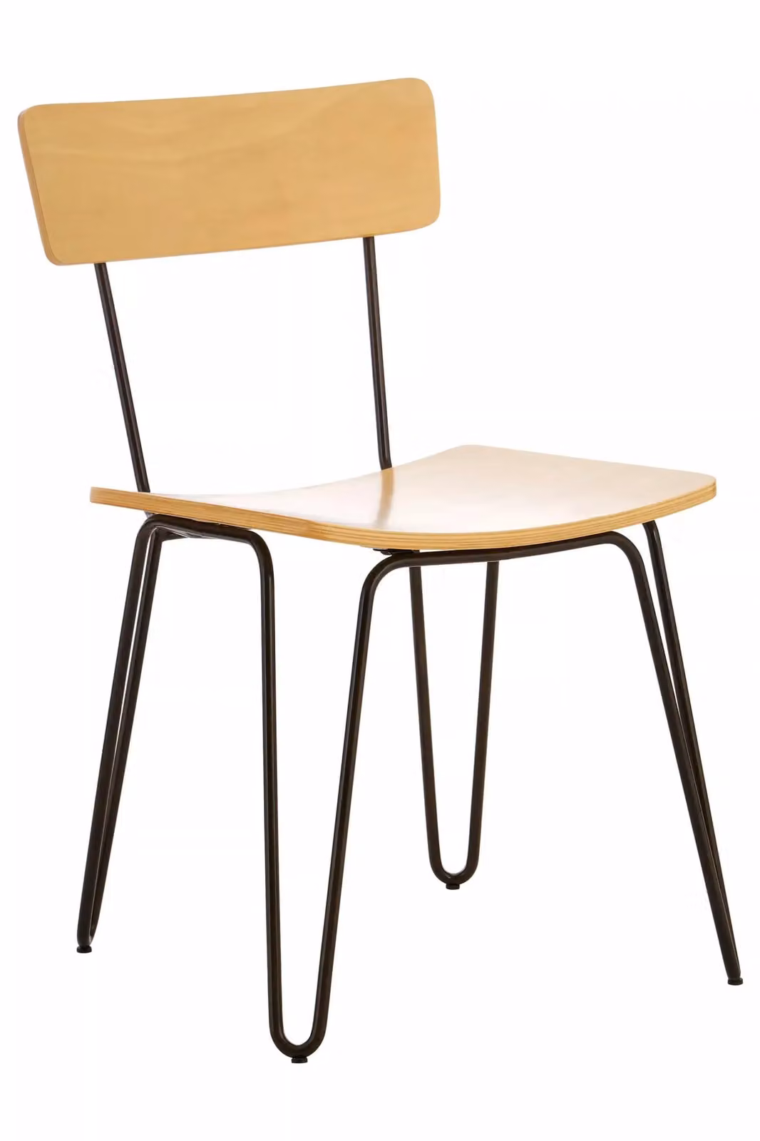 Orsina District Chair in Yellow with Wood Back and Metal Legs – 2