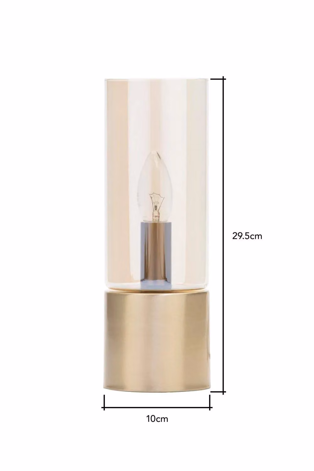 BHS Lighting Tilly Touch Sensitive Table Lamp in Gold and Brass with Glass Shade – 3