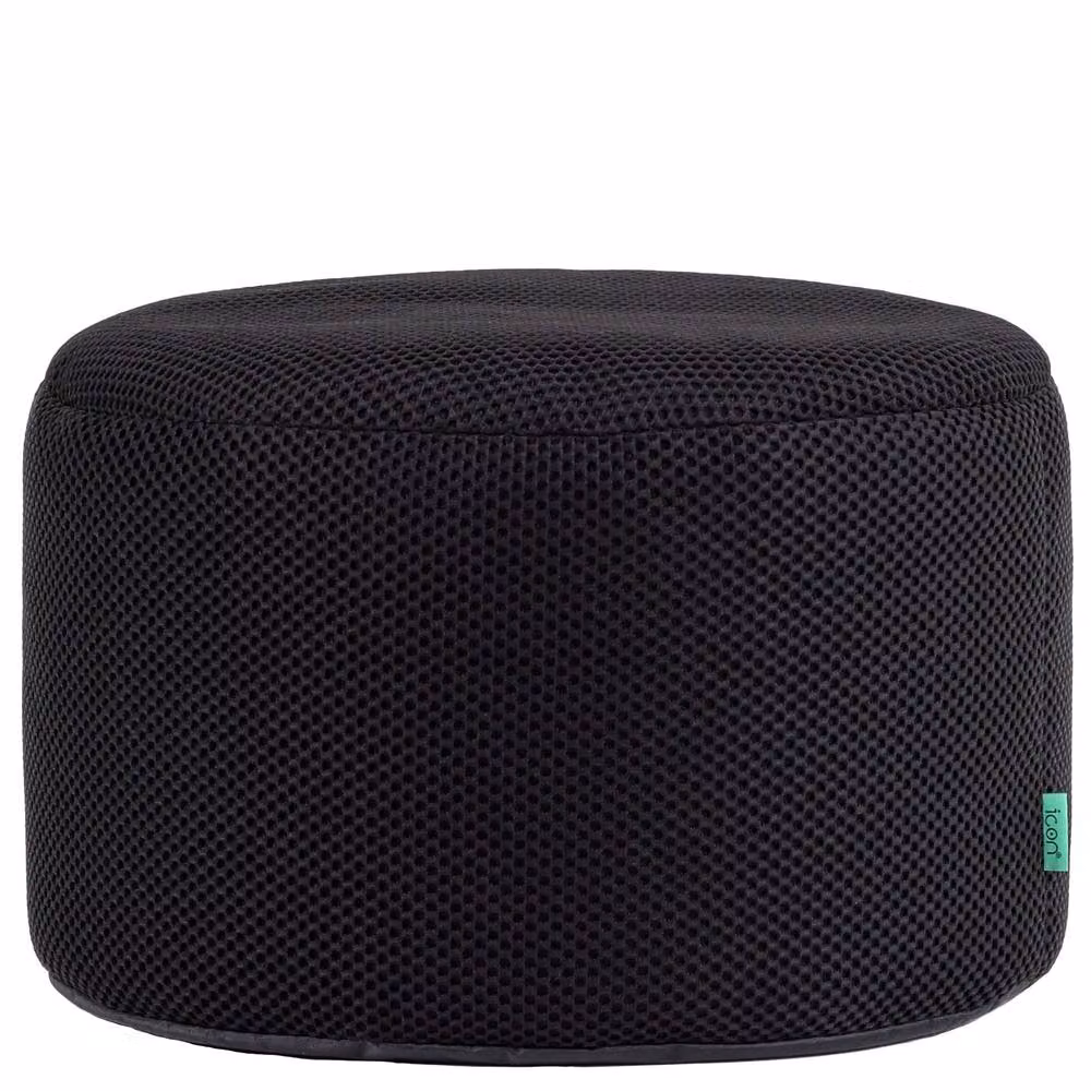 icon Black Cylindrical Mesh Gaming Bean Bag Footstool – 2