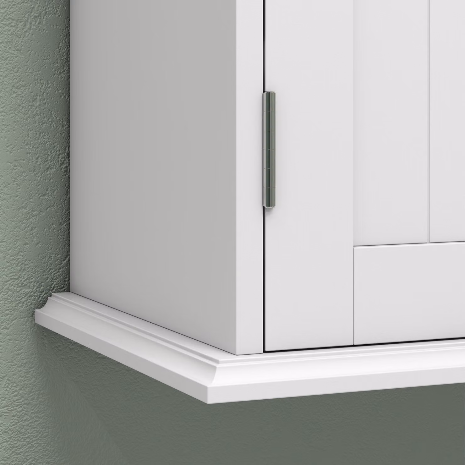 HOMCOM Modern White Wall-Mounted Bathroom Storage Cabinet with Hinged Doors and Internal Shelves – 4