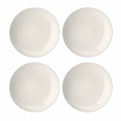 Mikasa Cranborne 4pc White Stoneware Pasta Bowl Set, Diameter: 24 cm