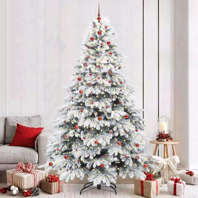 Berkfield Home Artificial Green Christmas Tree with 300 LEDs, Height: 240 cm – 1