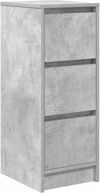 Berkfield Home Sideboard in Concrete Grey, MDF, W/D/H: 29.5 x 34 x 76 cm