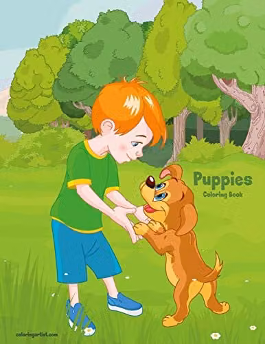 Puppies Colouring Book by Independently Published, Multicolour Paper Edition