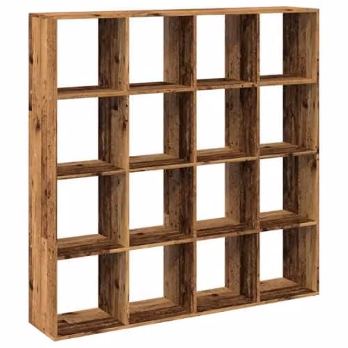 vidaXL Old Wood Bookcase and Room Partition Storage Cabinet in Brown – 1