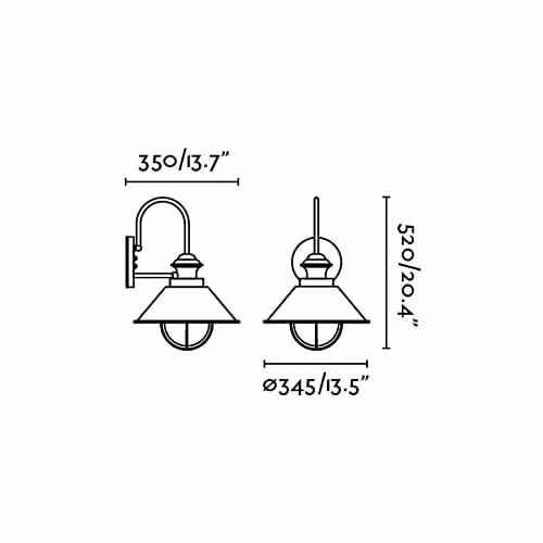 Netlighting Nautica Maritime Brown Dome Wall Light with Transparent Glass and Metal Details for Garden and Outdoor Use – 2