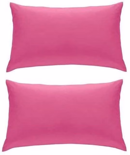 NewEdgeBlinds Plain Percale Pillowcase Pair in Pink