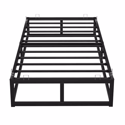 Direct Online Houseware House Of Home Single Bed Platform Bed Frame in Black with Under Bed Storage Space, W/D/H: 190 x 90 x 92 cm – 8