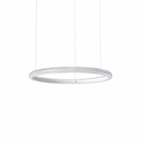 Ideal Lux Miracle LED Ring Pendant Ceiling Light, White, 3000K, Diameter: 60 cm – 1