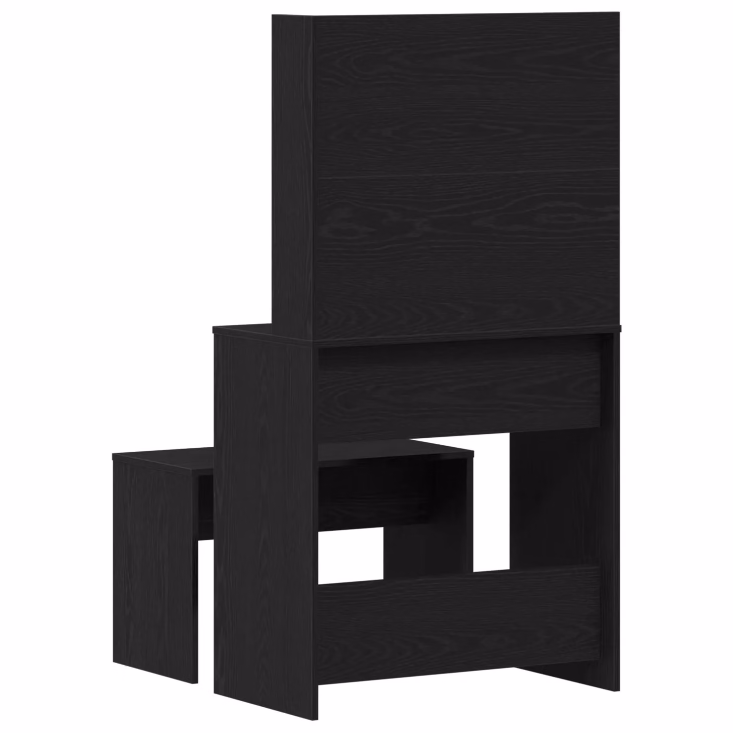 Berkfield Home Hollywood LED Dressing Table Set in Black Oak – 4