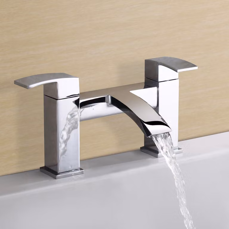 Vibe Sinclair Single Lever Deck Mounted Bath Filler Tap in Chrome