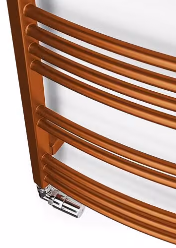 Terma Steel Towel Rail with Integrated Valve in True Copper, H 114.9 cm x W 40.0 cm – 3