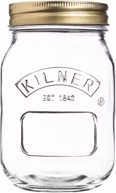 Kilner Transparent Glass Round Screw Top Jar, 500ml