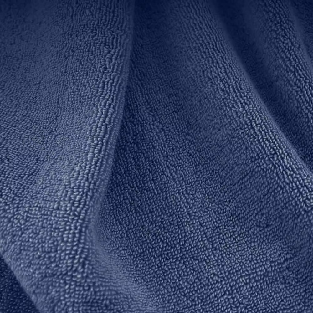 Bedable Plush Zero-Twist Cotton Terry Towel Set in Navy Blue – 2