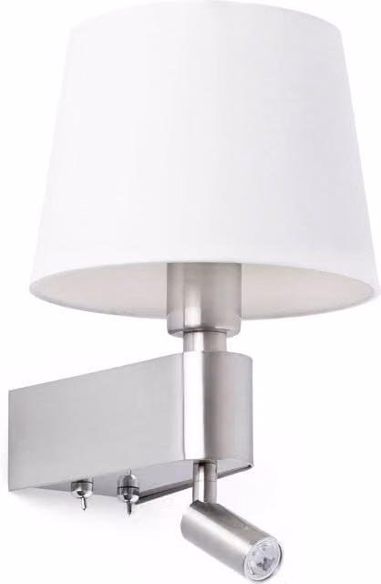 Faro Modern Adjustable LED Indoor Wall Reading Lamp in White