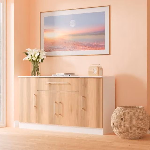 Ready Assembled 2 U Gloucester 4 Door 1 Drawer Wide Unit in White – 1