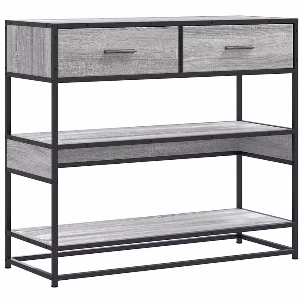 Berkfield Home Decorative Console Table in Grey Sonoma, W/D/H: 90 x 35 x 80 cm – 2