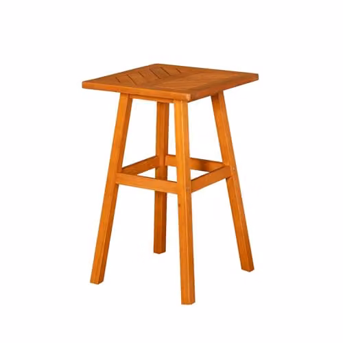 Samuel Alexander Kapalua Wooden Slatted Garden Side Table in Brown, W/D/H: 73 x 45 x 45 cm – 2