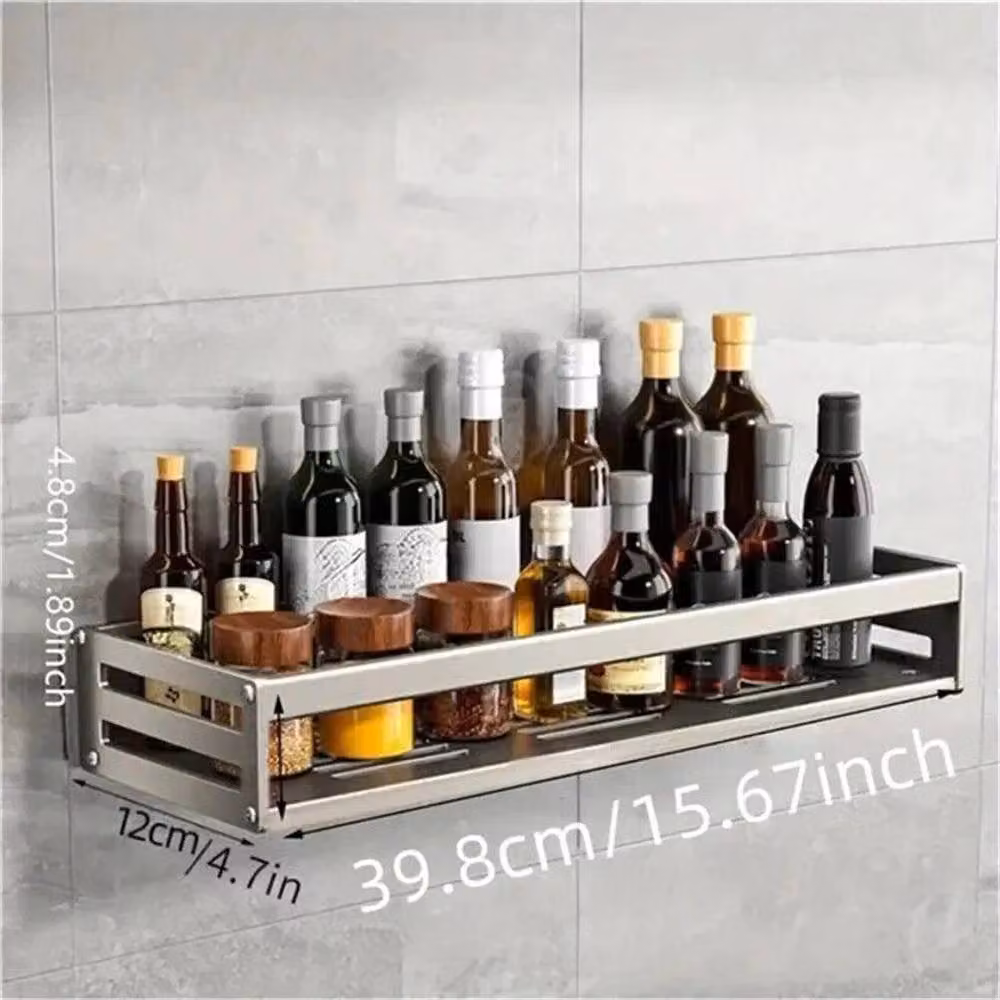 Nordara 40 Wall Mounted Kitchen Hook Rack in Silver, Width: 100 cm – 2