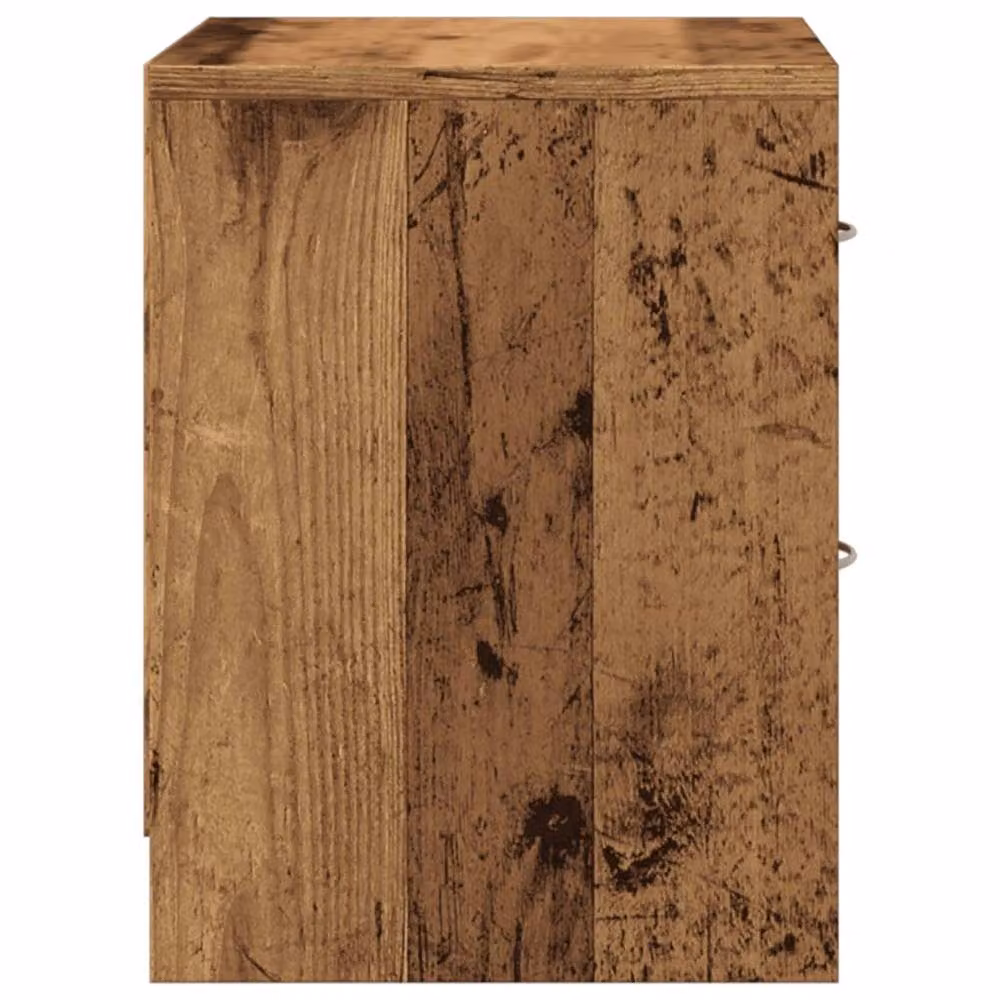 Berkfield Home Bedside Cabinet in Brown Old Wood, W/D/H: 40 x 30 x 40 cm – 4