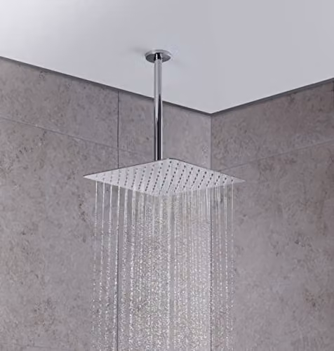 Duravit Universal Ceiling Mount Shower Arm and Round Shower Head in Chrome – 2