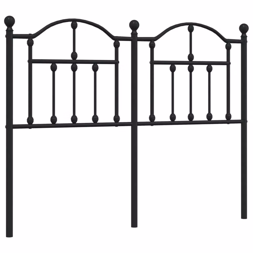 Berkfield Home Classic Metal Headboard in Black, Width: 120 cm – 2